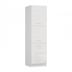 ΝΤΟΥΛΑΠΙ ΚΟΥΖΙΝΑΣ UNA BD60 UR ΛΕΥΚΟ-ΛΕΥΚΟ HIGH GLOSS ΧΡΩΜΑ 60x58x214εκ