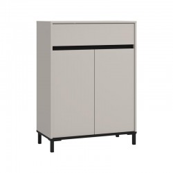 ΠΑΠΟΥΤΣΟΘΗΚΗ FLANNAN 2K1F2V CASHMERE/ΜΑΥΡΟ MATT ΧΡΩΜΑ 80x40x110εκ