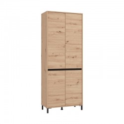 ΠΑΠΟΥΤΣΟΘΗΚΗ FLANNAN 2K4V ARTISAN OAK/ΜΑΥΡΟ MATT ΧΡΩΜΑ 80x40x205εκ