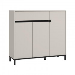 ΠΑΠΟΥΤΣΟΘΗΚΗ FLANNAN 3K1F3V CASHMERE/ΜΑΥΡΟ MATT ΧΡΩΜΑ 120x40x110εκ