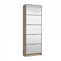 ΠΑΠΟΥΤΣΟΘΗΚΗ Hugo 25 Grey Oak ΜΕ ΚΑΘΡΕΦΤΗ 67x28x191,5εκ