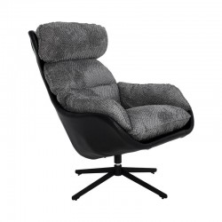 ΠΕΡΙΣΤΡΕΦΟΜΕΝΗ ΠΟΛΥΘΡΟΝΑ Fylliana Valerio ΓΚΡΙ ΣΚΟΥΡΟ-ΜΑΥΡΟ ΧΡΩΜΑ 81x97x105εκ