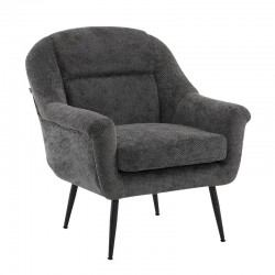 ΠΟΛΥΘΡΟΝΑ Fylliana FL801 ΓΚΡΙ ΥΦΑΣΜΑ ΜΕ ΜΕΤΑΛΛΙΚΑ ΠΟΔΙΑ 76x77x89εκ