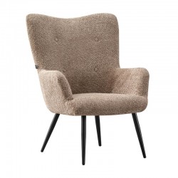 ΠΟΛΥΘΡΟΝΑ Fylliana FL06 ΜΕ ΜΕΤΑΛΛΙΚΑ ΠΟΔΙΑ ΚΑΙ ΜΠΕΖ ΧΡΩΜΑ ΥΦΑΣΜΑΤΟΣ 80x75x97εκ