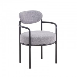 ΠΟΛΥΘΡΟΝΑ Fylliana FL21 ΓΚΡΙ ΥΦΑΣΜΑ ΜΕ ΜΕΤΑΛΛΙΚΟ ΣΚΕΛΕΤΟ 59x64x87εκ