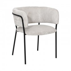 ΠΟΛΥΘΡΟΝΑ Fylliana FL3042 ΜΠΕΖ ΥΦΑΣΜΑ ΜΕ ΜΕΤΑΛΛΙΚΑ ΠΟΔΙΑ 59x57x75εκ