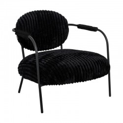 ΠΟΛΥΘΡΟΝΑ Fylliana FL812 ΜΑΥΡΟ ΥΦΑΣΜΑ ΜΕ ΜΕΤΑΛΛΙΚΑ ΠΟΔΙΑ 76x76x77εκ