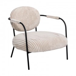 ΠΟΛΥΘΡΟΝΑ Fylliana FL812 ΜΠΕΖ ΥΦΑΣΜΑ ΜΕ ΜΕΤΑΛΛΙΚΑ ΠΟΔΙΑ 76x76x77εκ