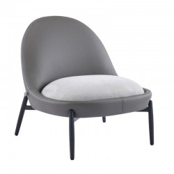 ΠΟΛΥΘΡΟΝΑ Fylliana FL829 ΓΚΡΙ ΥΦΑΣΜΑ ΜΕ ΜΕΤΑΛΛΙΚΑ ΠΟΔΙΑ 74x84x80εκ