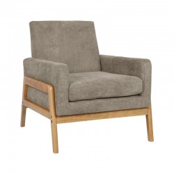 ΠΟΛΥΘΡΟΝΑ Fylliana Irma ΜΠΕΖ ΧΡΩΜΑ ΥΦΑΣΜΑΤΟΣ ΜΕ ΞΥΛΙΝΑ ΠΟΔΙΑ 73x77x82εκ