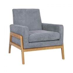 ΠΟΛΥΘΡΟΝΑ Fylliana Irma ΜΠΛΕ ΧΡΩΜΑ ΥΦΑΣΜΑΤΟΣ ΜΕ ΞΥΛΙΝΑ ΠΟΔΙΑ 73x77x82εκ