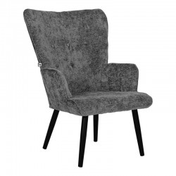 ΠΟΛΥΘΡΟΝΑ Fylliana "Meliora" ΜΕ ΜΕΤΑΛΛΙΚΑ ΠΟΔΙΑ ΣΚΟΥΡΟ ΓΚΡΙ-ΜΑΥΡΟ ΧΡΩΜΑ 67x74x97εκ