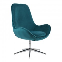 ΠΟΛΥΘΡΟΝΑ Fylliana Thalia ΜΕ ΒΕΛΟΥΔΙΝΟ ΜΠΛΕ ΥΦΑΣΜΑ ΜΠΛΕ 77x75x104εκ