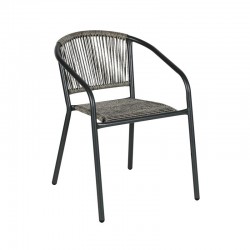 ΠΟΛΥΘΡΟΝΑ ΚΗΠΟΥ Fyllianna FL11465 ΑΠΟ ΣΥΝΘΕΤΙΚΟ RATTAN MΕ ΜΕΤΑΛΛΙΚΟ ΣΚΕΛΕΤΟ ΓΚΡΙ ΧΡΩΜΑ 54x63x74εκ