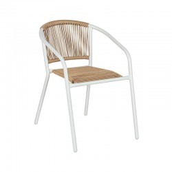 ΠΟΛΥΘΡΟΝΑ ΚΗΠΟΥ Fyllianna FL11465 ΑΠΟ ΣΥΝΘΕΤΙΚΟ RATTAN MΕ ΜΕΤΑΛΛΙΚΟ ΣΚΕΛΕΤΟ ΛΕΥΚΟ ΧΡΩΜΑ 54x63x74εκ