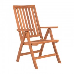 ΠΤΥΣΣΟΜΕΝΗ ΑΝΑΚΛΙΝΟΜΕΝΗ ΚΑΡΕΚΛΑ ΚΗΠΟΥ ΜΕ ΜΠΡΑΤΣΑ Fylliana "Oakley" ΜΑΣΙΦ ΞΥΛΟ ΤΕΑΚ ΦΥΣΙΚΟ ΧΡΩΜΑ 62x44x105εκ