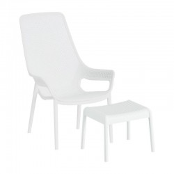 ΣΕΤ ΚΗΠΟΥ ΠΟΛΥΘΡΟΝΑ ΚΑΙ ΥΠΟΠΟΔΙΟ Fylliana “Avelyn” ΜΕ UV ΠΡΟΣΤΑΣΙΑ ΛΕΥΚΟ ΧΡΩΜΑ