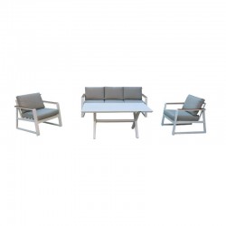 ΣΕΤ ΣΑΛΟΝΙ ΕΞΟΧΗΣ 4 ΤΕΜΑΧΙΩΝ Fylliana "Aylin" ΛΕΥΚΟ ΧΡΩΜΑ 202x85x74εκ