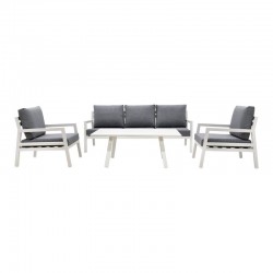 ΣΕΤ ΣΑΛΟΝΙ ΚΗΠΟΥ 4 ΤΕΜΑΧΙΩΝ Fylliana Santiago ΛΕΥΚΟ ΧΡΩΜΑ 188x80x70εκ