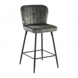 ΣΚΑΜΠΟ ΜΠΑΡ Fylliana FL2036 ΛΑΔΙ ΥΦΑΣΜΑ ΜΕ ΑΝΘΡΑΚΙ - ΜΑΥΡΟ ΜΕΤΑΛΛΙΚΟ ΣΚΕΛΕΤΟ 51x54x94εκ