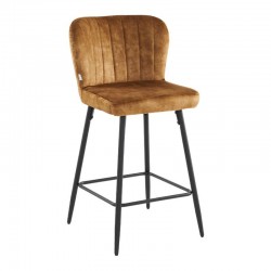 ΣΚΑΜΠΟ ΜΠΑΡ Fylliana FL2036 TOBACCO ΥΦΑΣΜΑ ΜΕ ΑΝΘΡΑΚΙ - ΜΑΥΡΟ ΜΕΤΑΛΛΙΚΟ ΣΚΕΛΕΤΟ 51x54x94εκ