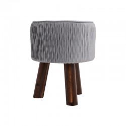 ΔΙΑΚΟΣΜΗΤΙΚΟ ΥΦΑΣΜΑΤΙΝΟ ΣΚΑΜΠΟ Fylliana SV1/3RA ΓΚΡΙ 28x28x34εκ