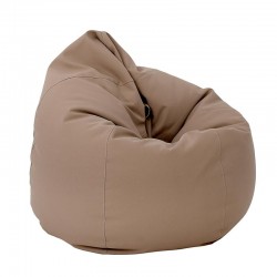 ΣΤΡΟΓΓΥΛΟ ΠΟΥΦ-ΣΚΑΜΠΟ Fylliana Lazy ΚΑΦΕ ΧΡΩΜΑ 110x90εκ