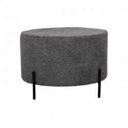 ΣΤΡΟΓΓΥΛΟ ΣΚΑΜΠΟ Fylliana Kristal ΓΚΡΙ ΧΡΩΜΑ 60x40εκ