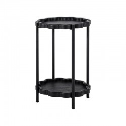 ΣΤΡΟΓΓΥΛΟ ΒΟΗΘΗΤΙΚΟ ΤΡΑΠΕΖΑΚΙ MDF ΣΑΛΟΝΙΟΥ Fylliana FL03246 ΜΑΥΡΟ ΧΡΩΜΑ 40x60εκ