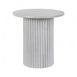 ΣΤΡΟΓΓΥΛΟ ΤΡΑΠΕΖΑΚΙ ΣΑΛΟΝΙΟΥ Fylliana FL2063 ΓΚΡΙ ΧΡΩΜΑ 46x48εκ