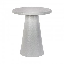 ΣΤΡΟΓΓΥΛΟ ΤΡΑΠΕΖΑΚΙ ΣΑΛΟΝΙΟΥ Fylliana FL2493 ΓΚΡΙ ΧΡΩΜΑ 40x48εκ