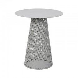 ΣΤΡΟΓΓΥΛΟ ΤΡΑΠΕΖΑΚΙ ΣΑΛΟΝΙΟΥ Fylliana FL2902 ΓΚΡΙ ΧΡΩΜΑ 40x46εκ