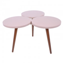 Τραπεζάκι σαλονιού Fylliana ATRIA 3/1 MACCHIATO με walnut πόδια