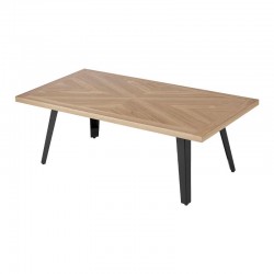 ΤΡΑΠΕΖΑΚΙ ΣΑΛΟΝΙΟΥ Fylliana FL1564 SONOMA MDF ΜΕ ΜΑΥΡΑ ΠΟΔΙΑ 130x70x45εκ