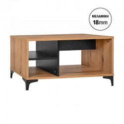 ΤΡΑΠΕΖAKI ΣΑΛΟΝΙΟΥ Fylliana Alba ARTISAN OAK-ΜΑΥΡΟ 90x50x47εκ Best choice