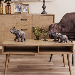 ΤΡΑΠΕΖΑΚΙ ΣΑΛΟΝΙΟΥ Fylliana Retro ΓΚΡΙ SAHARA 96x51x45εκ