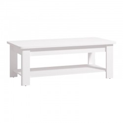 ΤΡΑΠΕΖΑΚΙ ΣΑΛΟΝΙΟΥ JERSEY ΛΕΥΚΟ-ΛΕΥΚΟ HIGH GLOSS FOIL 124x60x45εκ