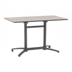 ΤΡΑΠΕΖΙ ΚΗΠΟΥ HPL ΑΝΑΔΙΠΛΟΥΜΕΝΟ Fylliana Flavio ΓΚΡΙ ΣΚΟΥΡΟ ΧΡΩΜΑ 120x70x72εκ