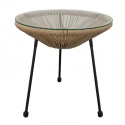 ΤΡΑΠΕΖΙ ΚΗΠΟΥ Fylliana MORENA ΚΑΦΕ ΧΡΩΜΑ 50x45εκ