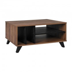 ΤΡΑΠΕΖΙ ΣΑΛΟΝΙΟΥ Fylliana Miami TOBACCO ΜΕ BLACK MARBLE ΧΡΩΜΑ 100x64x45εκ