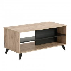 ΤΡΑΠΕΖΙ ΣΑΛΟΝΙΟΥ UMBRIA KS GREY OAK-ΜΑΥΡΟ 101x50x47εκ m.b.r