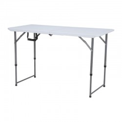 ΤΡΑΠΕΖΙ ΣΥΝΕΔΡΙΟΥ-CATERING Fylliana ΛΕΥΚΟ 122x60x54-74 ΠΤΥΣΣΟΜΕΝΟ (ΒΑΛΙΤΣΑ)