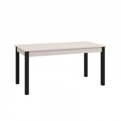 ΤΡΑΠΕΖΙ ΤΡΑΠΕΖΑΡΙΑΣ ΑΝΟΙΓΟΜΕΝΟ SAVOIA CASHMERE-ΜΑΥΡΟ ΜΑΤ 160x80x77εκ d.f.l