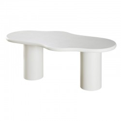 ΤΡΑΠΕΖΙ ΤΡΑΠΕΖΑΡΙΑΣ Fylliana Concretto ΛΕΥΚΟ ΜΕ ΥΦΗ ΤΣΙΜΕΝΤΟΥ ΧΡΩΜΑ 180x90x76εκ