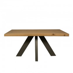 ΤΡΑΠΕΖΙ ΤΡΑΠΕΖΑΡΙΑΣ Fylliana Jakarta ΜΕ ΚΑΠΛΑΜΑ ΔΡΥΟΣ ΡΟΥΣΤΙΚ 170x90x75εκ