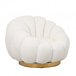 ΠΕΡΙΣΤΡΕΦΟΜΕΝΗ ΥΦΑΣΜΑΤΙΝΗ ΠΟΛΥΘΡΟΝΑ Fylliana Delori ΚΡΕΜ ΥΦΑΣΜΑ 98x97x69εκ