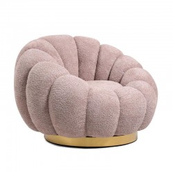 ΠΕΡΙΣΤΡΕΦΟΜΕΝΗ ΥΦΑΣΜΑΤΙΝΗ ΠΟΛΥΘΡΟΝΑ Fylliana Delori ΡΟΖ ΥΦΑΣΜΑ 98x97x69εκ