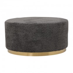 ΥΦΑΣΜΑΤΙΝΟ ΣΤΡΟΓΓΥΛΟ ΣΚΑΜΠΟ Fylliana 22283 ΑΝΘΡΑΚΙ ΧΡΩΜΑ ΜΕ ΧΡΥΣΗ ΒΑΣΗ 80x80x41εκ