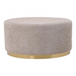 ΥΦΑΣΜΑΤΙΝΟ ΣΤΡΟΓΓΥΛΟ ΣΚΑΜΠΟ Fylliana 22283 ΜΠΕΖ ΧΡΩΜΑ ΜΕ ΧΡΥΣΗ ΒΑΣΗ 80x80x41εκ